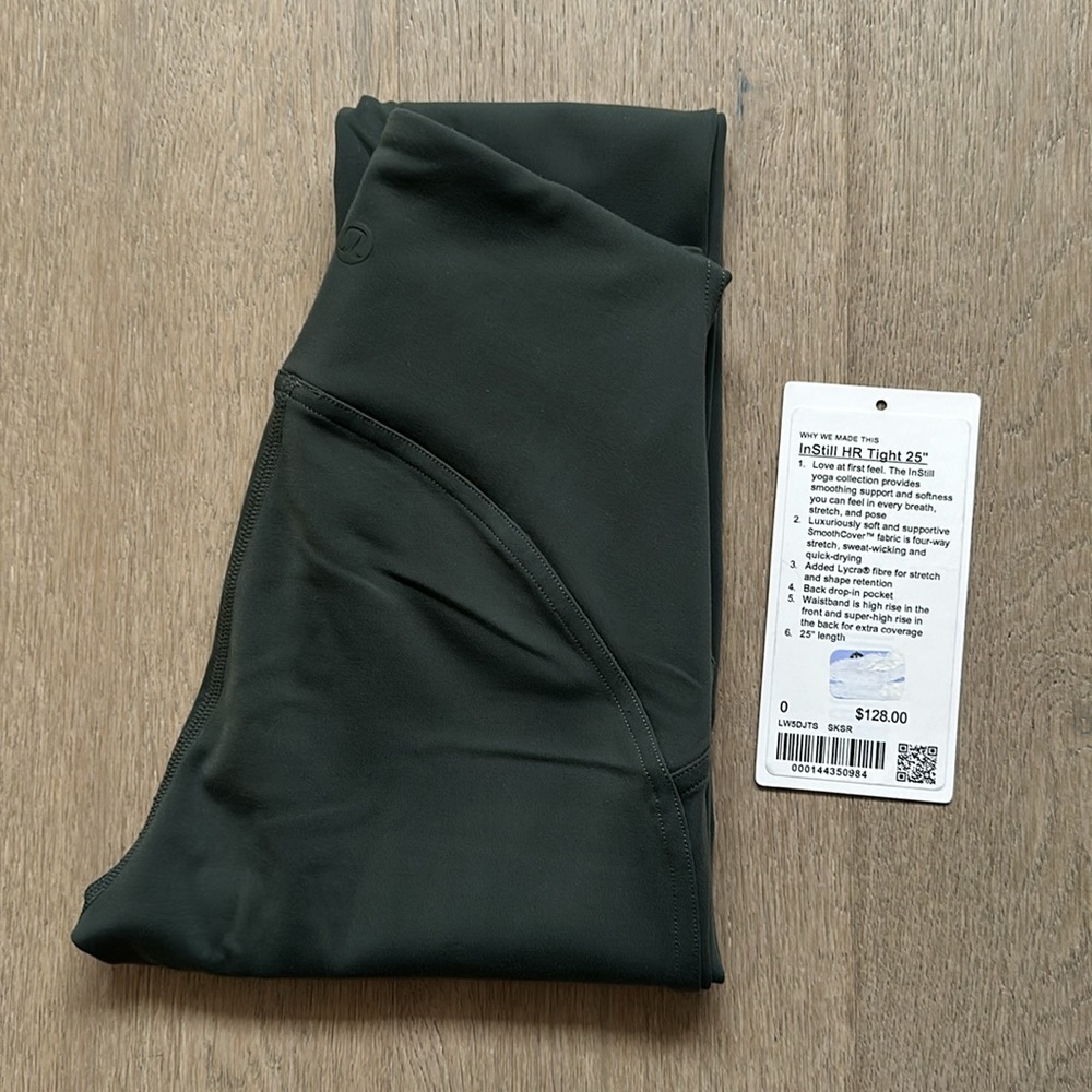 EUC instill pant 25" smoked spruce size 0 lululemon